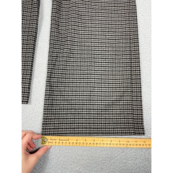 Zara Womens Size M Gray Houndstooth Wide Leg Cropped Pants - Picture 6 of 11